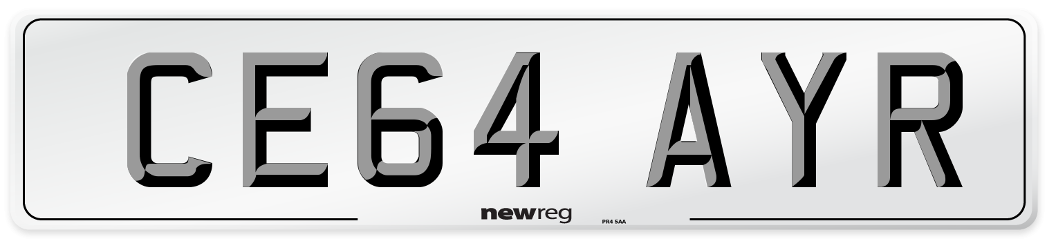 CE64 AYR Number Plate from New Reg